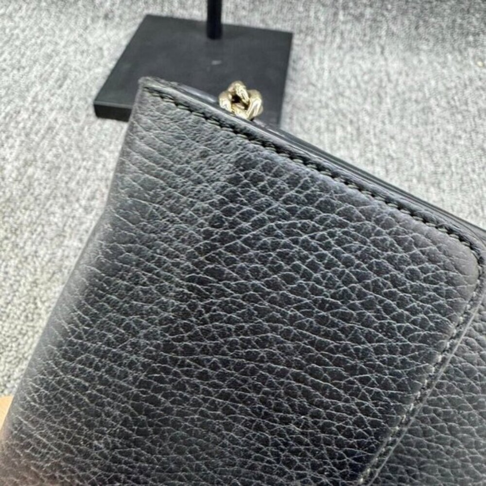 Authentic Gucci Soho Chain Crossbody Bag Black Pebbled Leather GG Logo LuxuryBag - Picture 5 of 16
